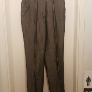 Grey Pleated Pants